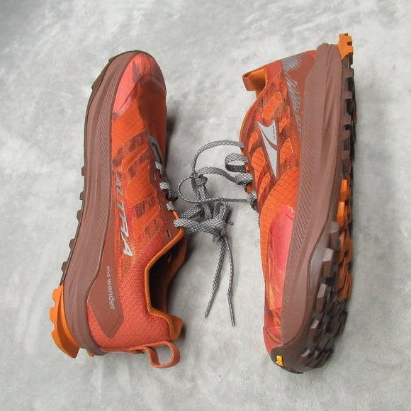Altra x And Wander Womens 10 Running Shoes Orange Lone Peak 9+ Lightweight Trail - Picture 6 of 16